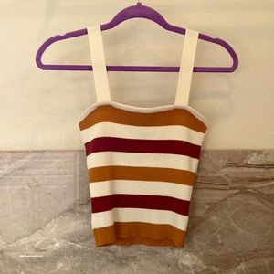 Striped sweater tank top, size s